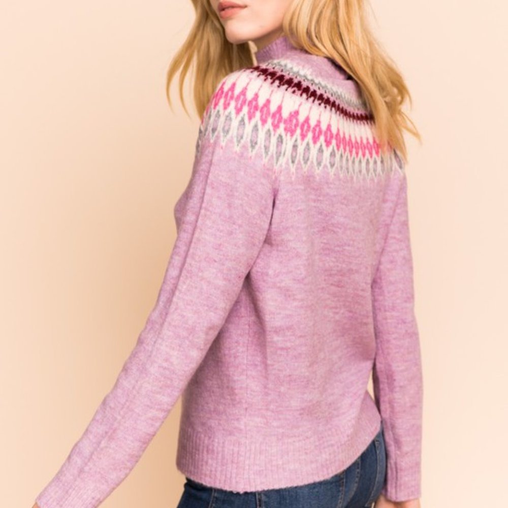 Purple Funnel Neck Sweater NWT - Picture 6 of 7